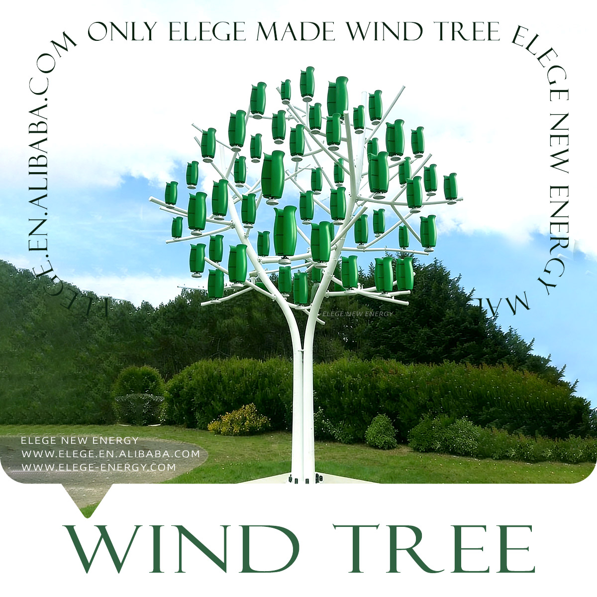 Wind Turbine Tree Landscape Ci - đánh giá và giá Renewable Energy Distribution